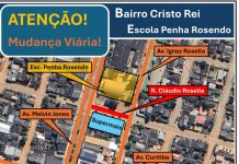 Trânsito em frente às escolas municipais Mário Grasso e Penha Rosendo terá novo sentido