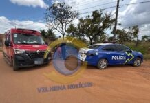 Ciclista sofre acidente com bicicleta elétrica e é socorrido pelo Corpo de Bombeiros em Vilhena