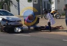 Jovem de 19 anos fica em estado grave após acidente em avenida central de Vilhena