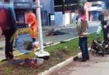 Assista: :colisão contra poste deixa mulher em estado grave em Vilhena