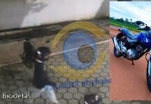 Câmera flagra furto de motocicleta no pátio do CEEJA em Vilhena