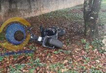 Scooter elétrica é encontrada abandonada em rua do Centro de Vilhena
