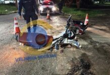 Motociclista fica ferida após colisão entre motos no residencial Orleans, em Vilhena