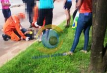 Motociclista fica ferido após colisão com carro no Jardim Primavera, em Vilhena