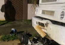 Jovem perde controle ao empinar moto e sofre acidente em avenida de Vilhena