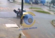 Câmera registra colisão em um dos dois acidentes desta quarta-feira em Vilhena
