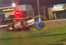 Veículo capota na BR-364 e é encontrado abandonado em Vilhena