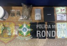 Polícia Militar desarticula ponto de tráfico e apreende drogas no bairro Alto Alegre, em Vilhena