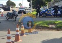 Colisão entre carro e motoneta deixa duas pessoas feridas em cruzamento da região central de Vilhena