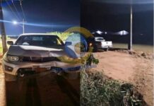 Condutor perde o controle de caminhonete e bate contra poste na Avenida Brigadeiro Eduardo Gomes