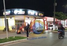 Condutor de bicicleta elétrica fica ferido após acidente na avenida Melvin Jones, em Vilhena