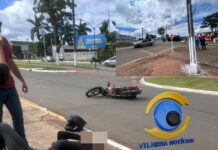 Motociclista fica ferido após colisão com caminhonete na Avenida Presidente Nasser