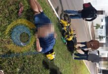 Mototaxista sofre grave acidente, fica inconsciente após TCE e é socorrido em estado gravíssimo em Vilhena