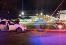 Perseguição policial termina com carro roubado recuperado e três presos em Vilhena