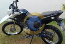 Motocicleta é furtada de residência durante ausência de moradores em Vilhena