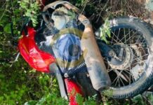 Motocicleta furtada é encontrada abandonada na zona rural de Vilhena