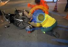 Motorista avança preferencial e motociclista fica ferido em acidente no Jardim Eldorado, em Vilhena