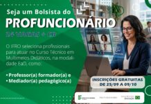 IFRO está com seleção aberta para professores formadores e mediadores pedagógicos do Programa Profuncionário