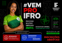 IFRO abre inscrições para o Processo Seletivo Unificado 2027/1 com 3.806 vagas
