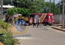 Acidente entre carro e moto termina com uma pessoa ferida no Centro de Vilhena