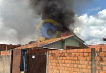 Assista: idoso fica ferido após incêndio atingir residência no Residencial Maria Moura em Vilhena
