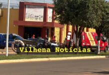Homem é socorrido após chegar a mercado com ferimento grave no pé em Vilhena